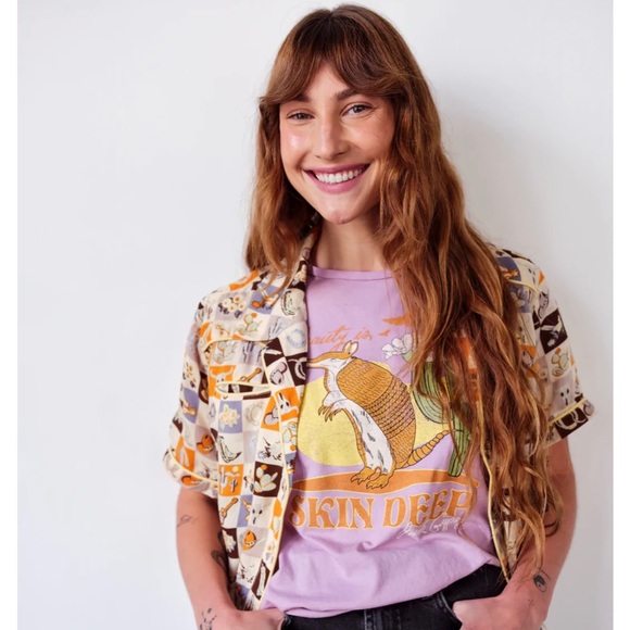 Sale! New SKIN DEEP JUNK GYPSY X Midnight rider CUT OFF TEE sz small - Picture 2 of 6